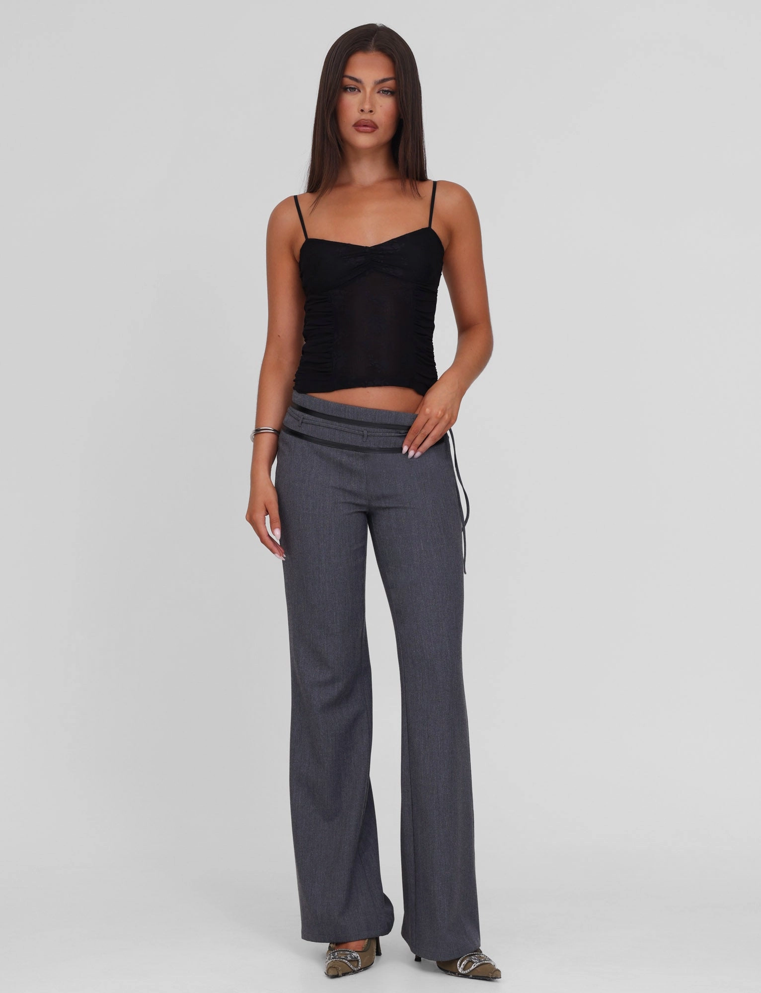 KALLIE TOP - BLACK Bodycon Fit
