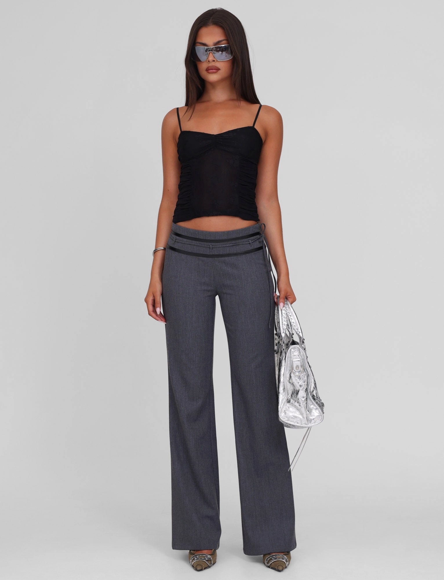 KALLIE TOP - BLACK Elegant Layers Kimono-Sleeve
