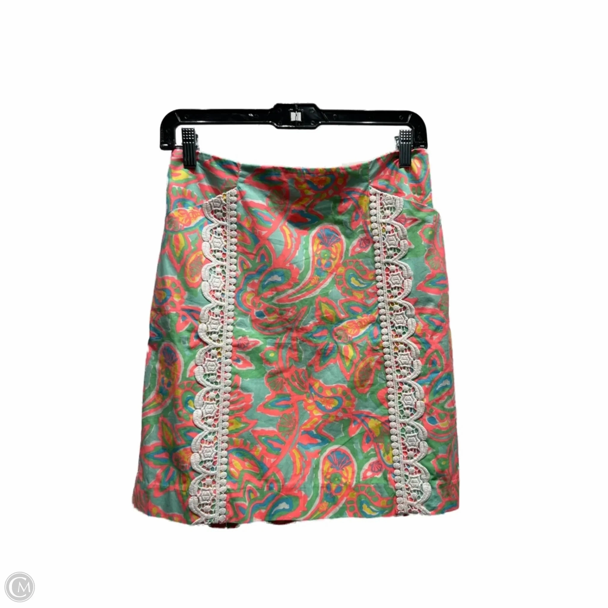 Skirt Designer By Lilly Pulitzer In Green & Orange, Size: 4 Light Touch Cozy Edge