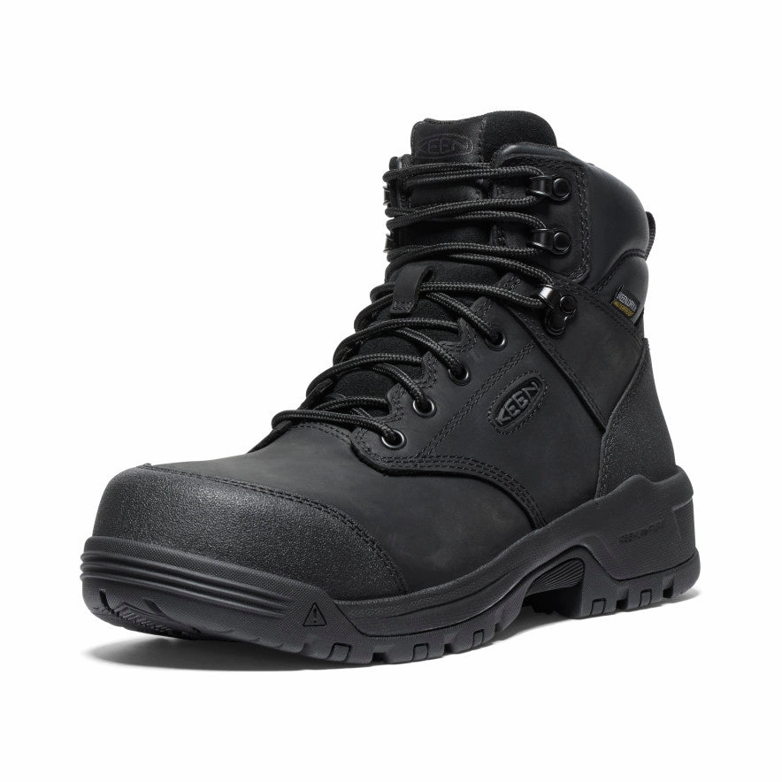 Men's Evanston 6" Waterproof Boot (Carbon Toe)  |  Black/Black Air Flow