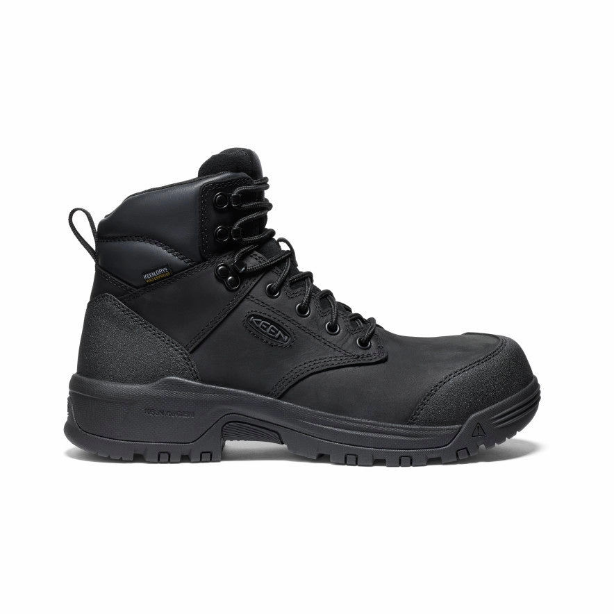 Men's Evanston 6" Waterproof Boot (Carbon Toe)  |  Black/Black Comfortable Sockliner