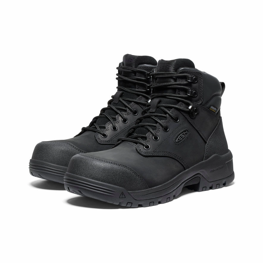 Men's Evanston 6" Waterproof Boot (Carbon Toe)  |  Black/Black Moisture wicking Ski Resort Visitor