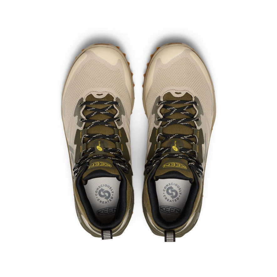 Arch support Comfort Lining Active Nomad Men's Zionic NXT Waterproof Hiking Boot  |  Brindle/Lemon Curry