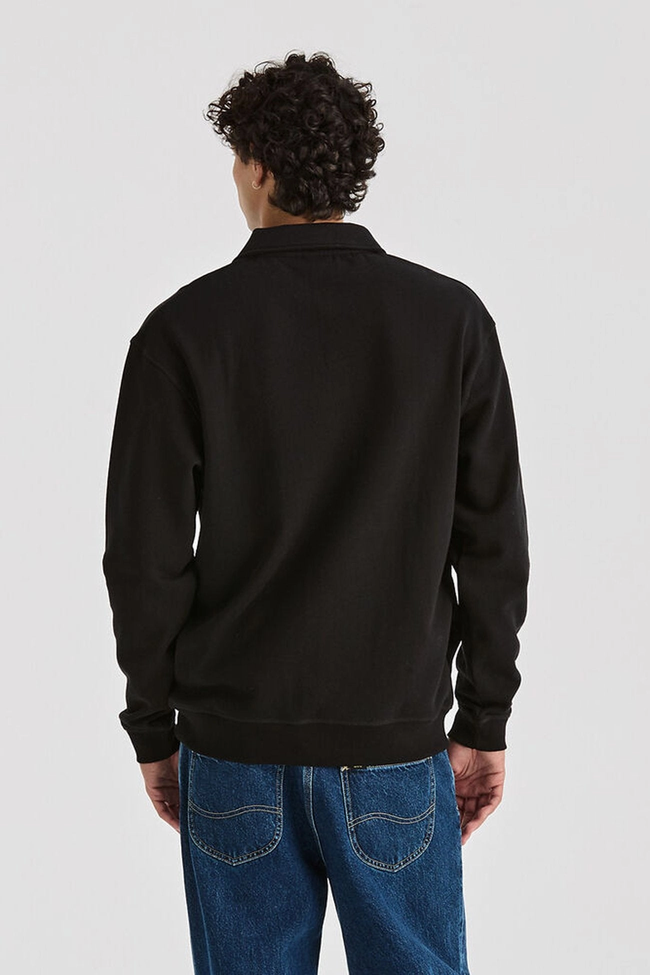 Collar Fleece Sweat Black Magnetic Closure Options