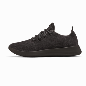 WaterResistant Shock   Absorbing Midsole Men's Wool Runner - Natural Black (Black Sole)