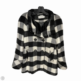 Coat Peacoat By Hilary Radley In Black & White, Size: 10 Effortless Look Packable Style