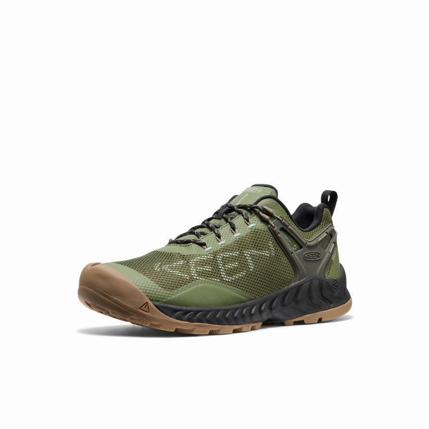 Men's NXIS EVO Waterproof Shoe  |  Bronze Green/Brindle Natural Fiber Textiles