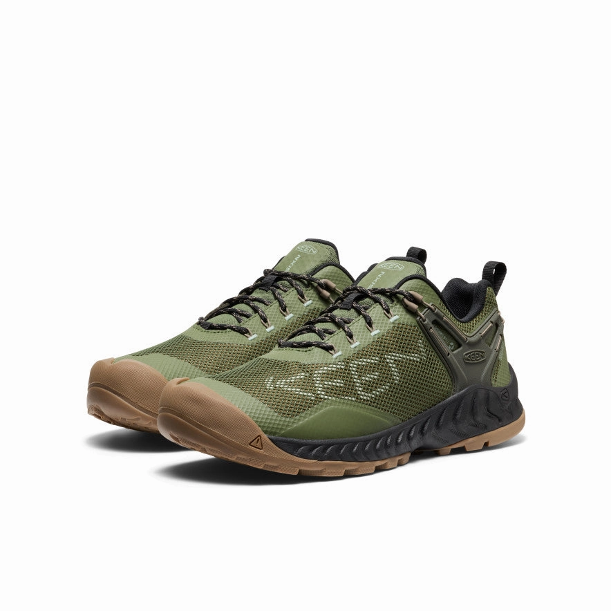 Men's NXIS EVO Waterproof Shoe  |  Bronze Green/Brindle Balanced Motion