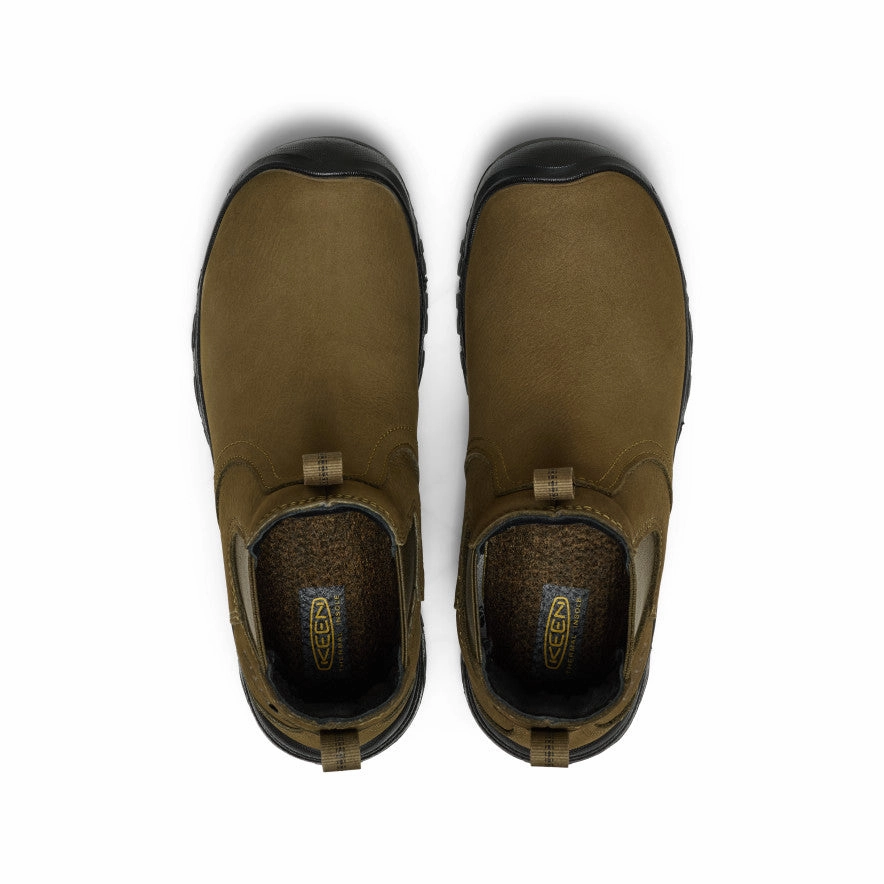 Brown Earth Women's Greta II Waterproof Chelsea  |  Dark Olive/Black