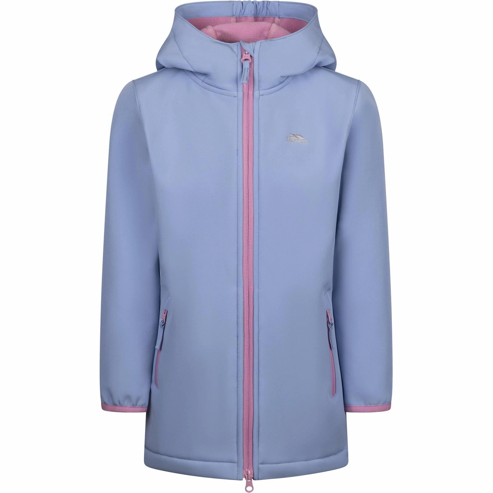 Noise Reduced Fabric Classic Ribbed Cuffs Trespass Kids Brennagh Waterproof Softshell Jacket