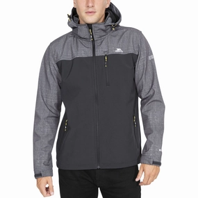 Transitional Weather Piece Layered Neckline Trespass Mens Abbott Breathable Softshell Jacket