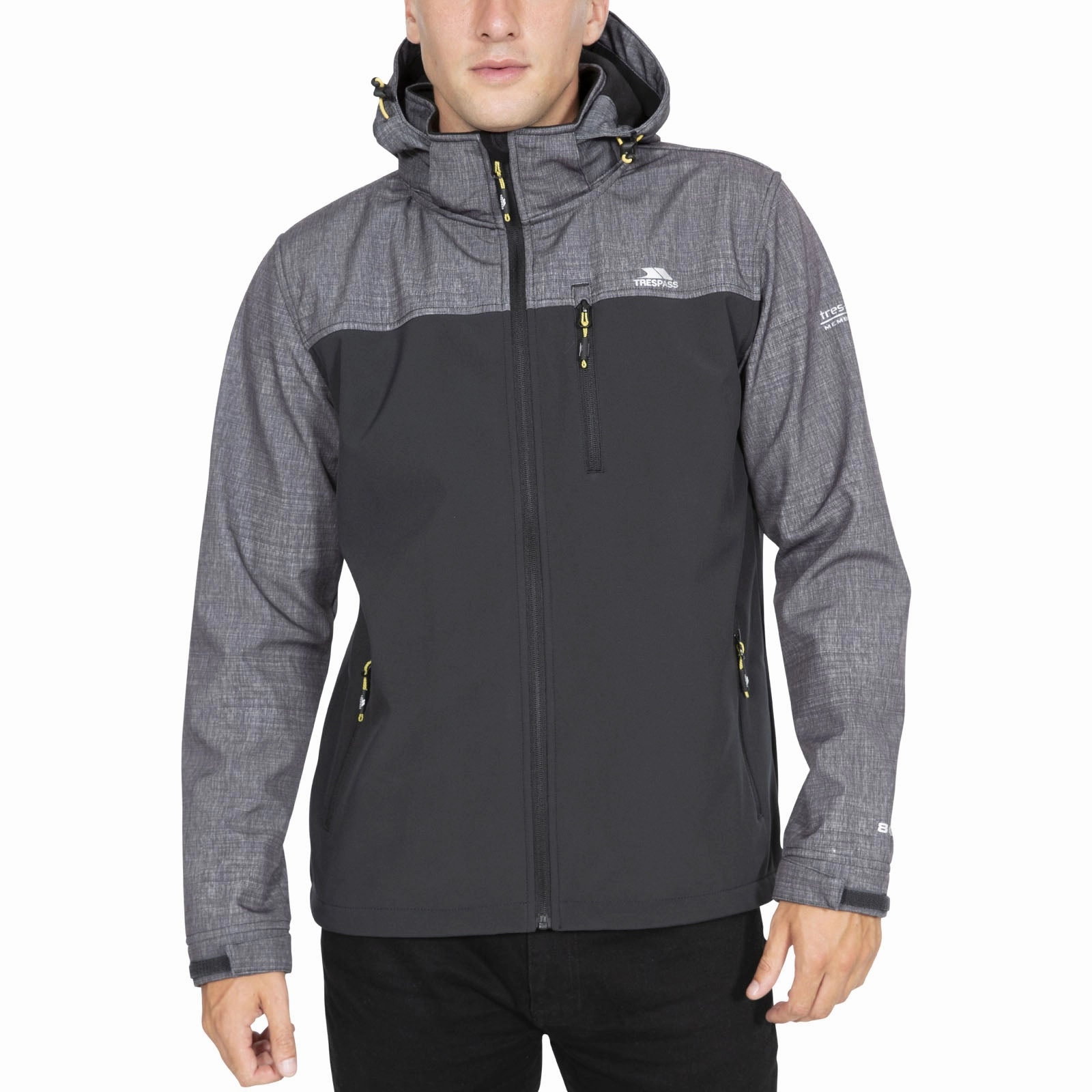 Trespass Mens Abbott Breathable Softshell Jacket Classic Zip Up