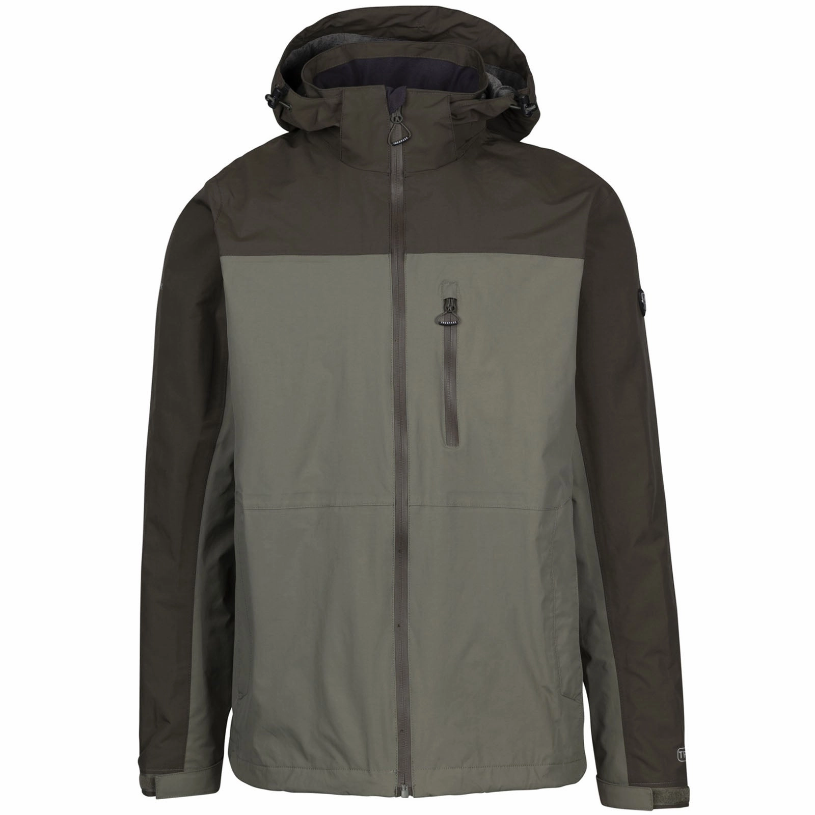 High Visibility Trim Organic Cotton Blend Trespass Mens Curbridge Waterproof Jacket