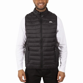 Stretch Fit Trespass Mens Gallenton Padded Packaway Gilet - Black