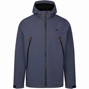 snap closure Soft Lined Interior Trespass Mens Hubbard Waterproof Softshell Jacket