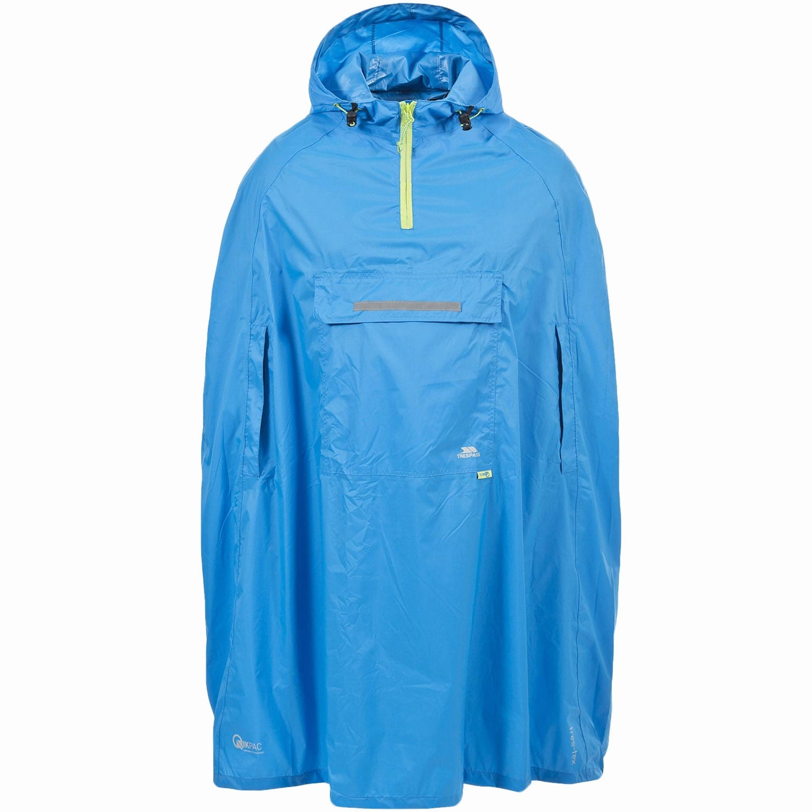Flexible Hem Adjustment Trespass Unisex Adults QikPac Waterproof Poncho