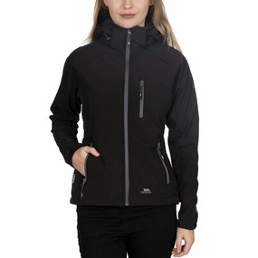 Trespass Womens Bele II Waterproof Softshell Jacket Reflective Bands Practical Everyday Fit