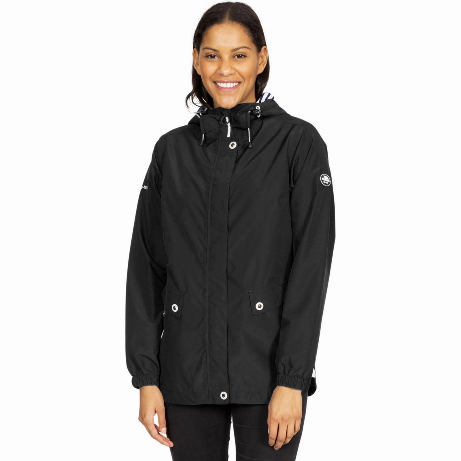 Cheap Nice SeamlessShoulderPanels Trespass Womens Flourish Waterproof Hooded Jacket