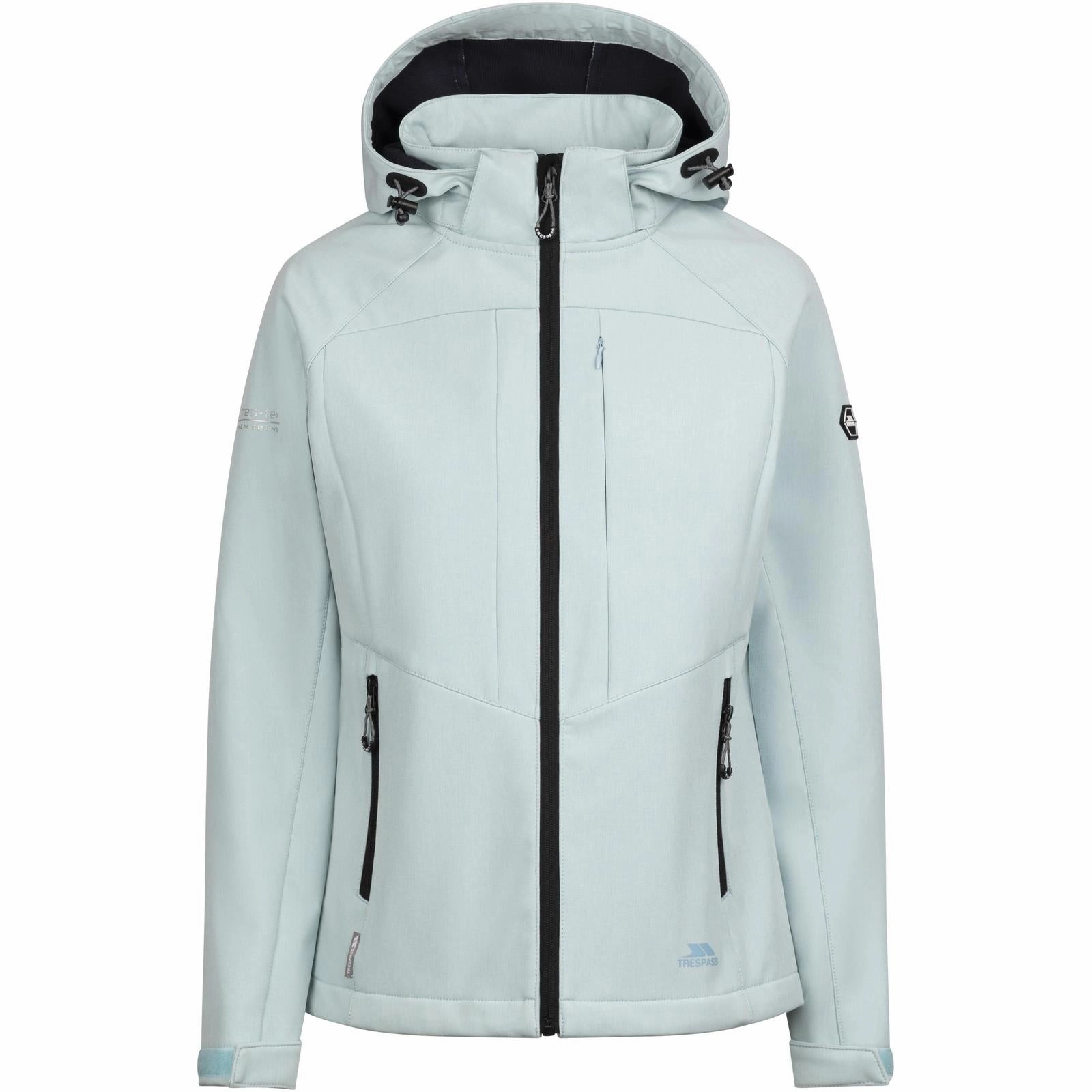 Cool Climate Trespass Womens Fryatt Zip off Hood Softshell Jacket