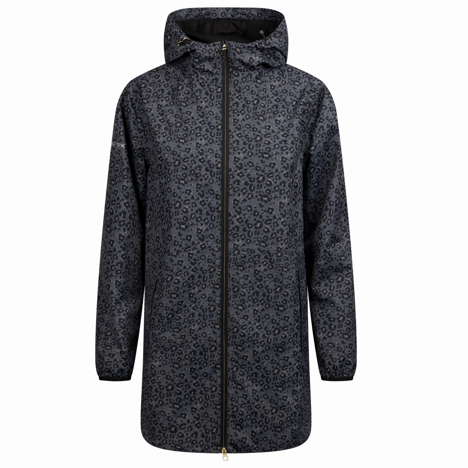 Trespass Womens Parched Hooded Long Waterproof Jacket Eco Conscious Dye Process Low Maintenance Fabric