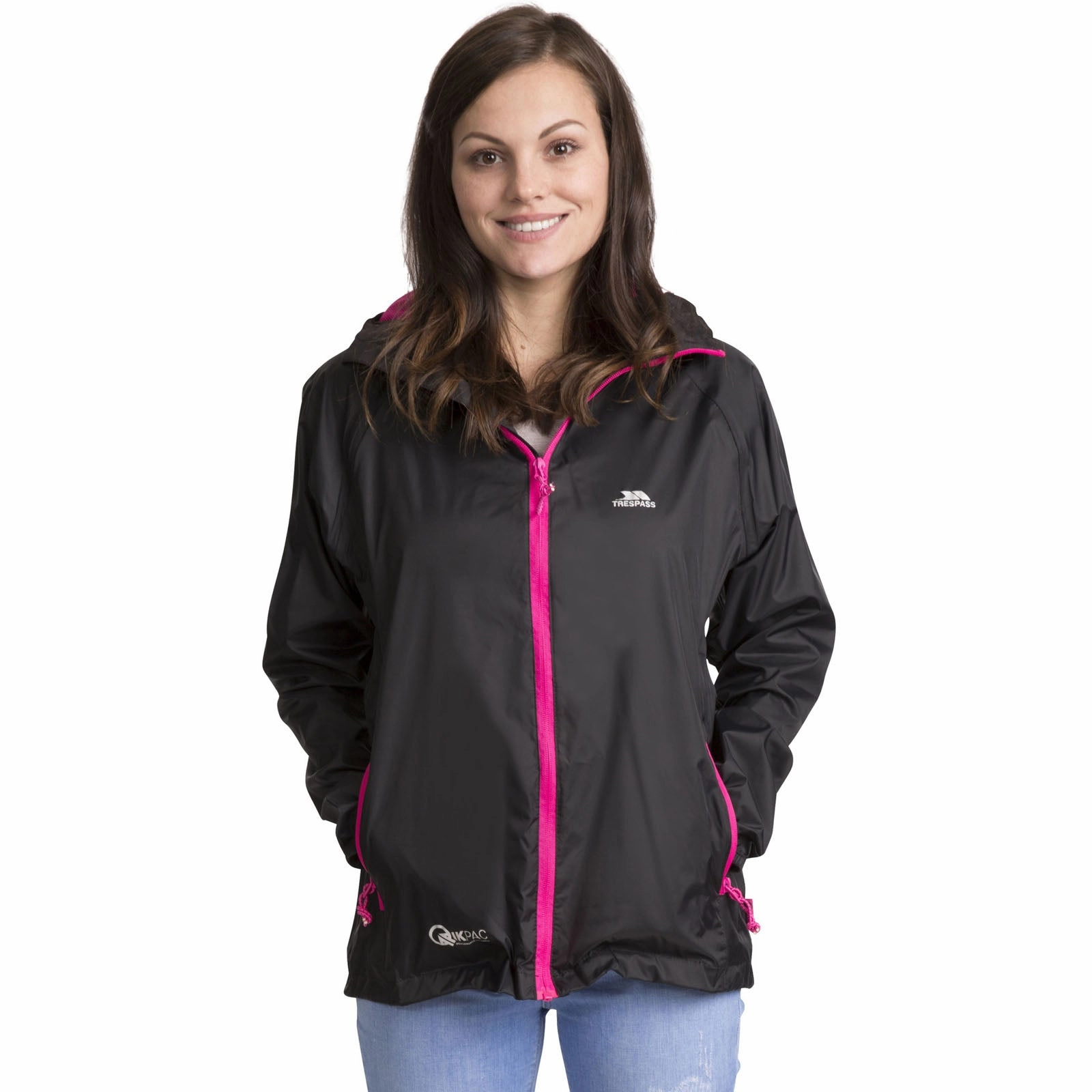 Trespass Womens Quikpac Packable Waterproof Jacket Modular Attachments Functional Fit