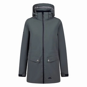 Trespass Womens Tiverton Hooded Waterproof Jacket Clean Silhouette