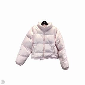Classic Zip Up Low Profile Logoing Coat Puffer & Quilted By No Boundaries In Pink, Size: Xl