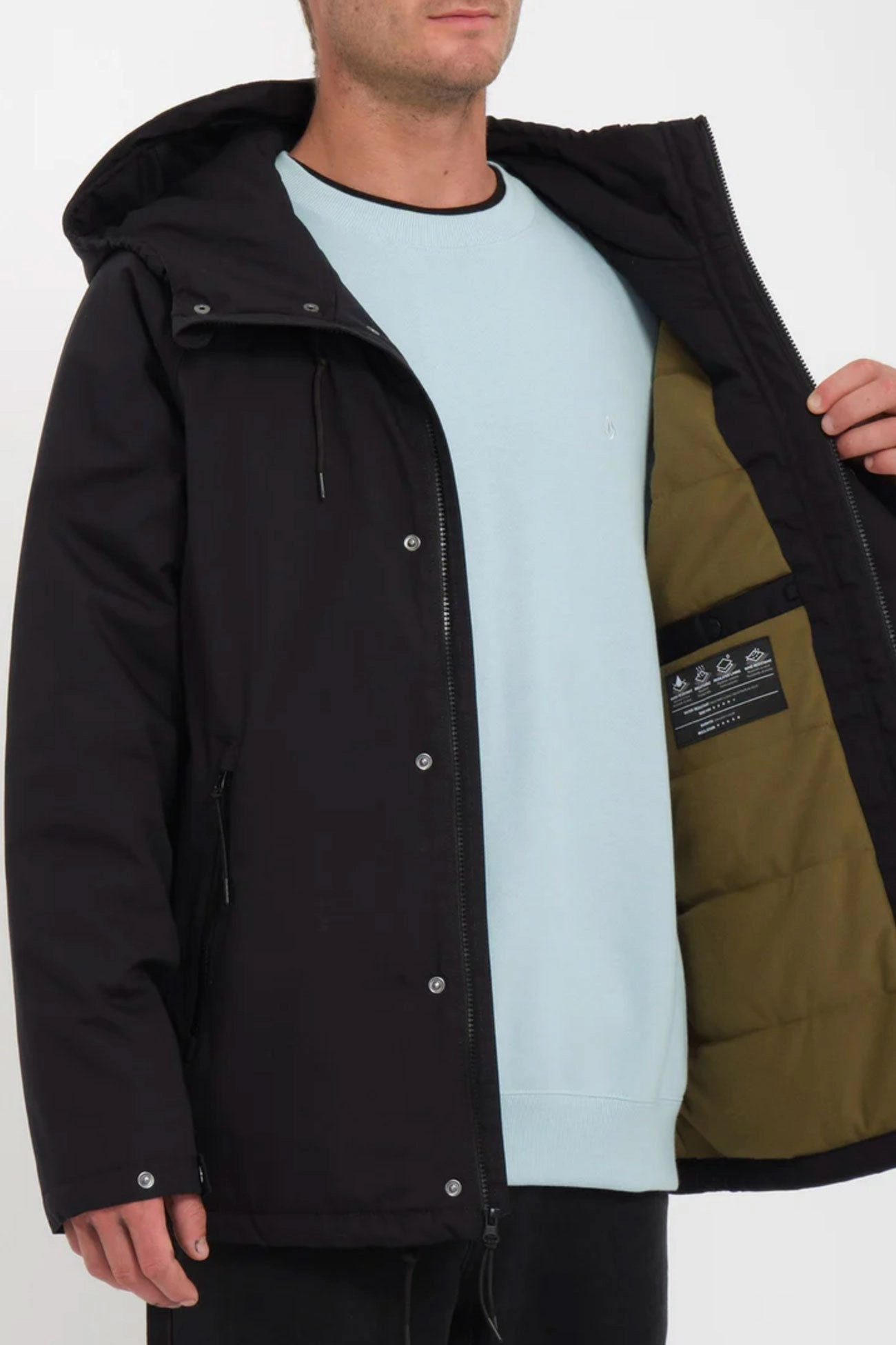 Noise Reducing Fabric NoiseFreeFabric Stoke Stone II 10K Jacket Black