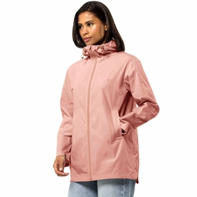 ScratchResistant Zippers Formal Use Jack Wolfskin Womens Desert Wind Hooded Jacket - Rose Dawn
