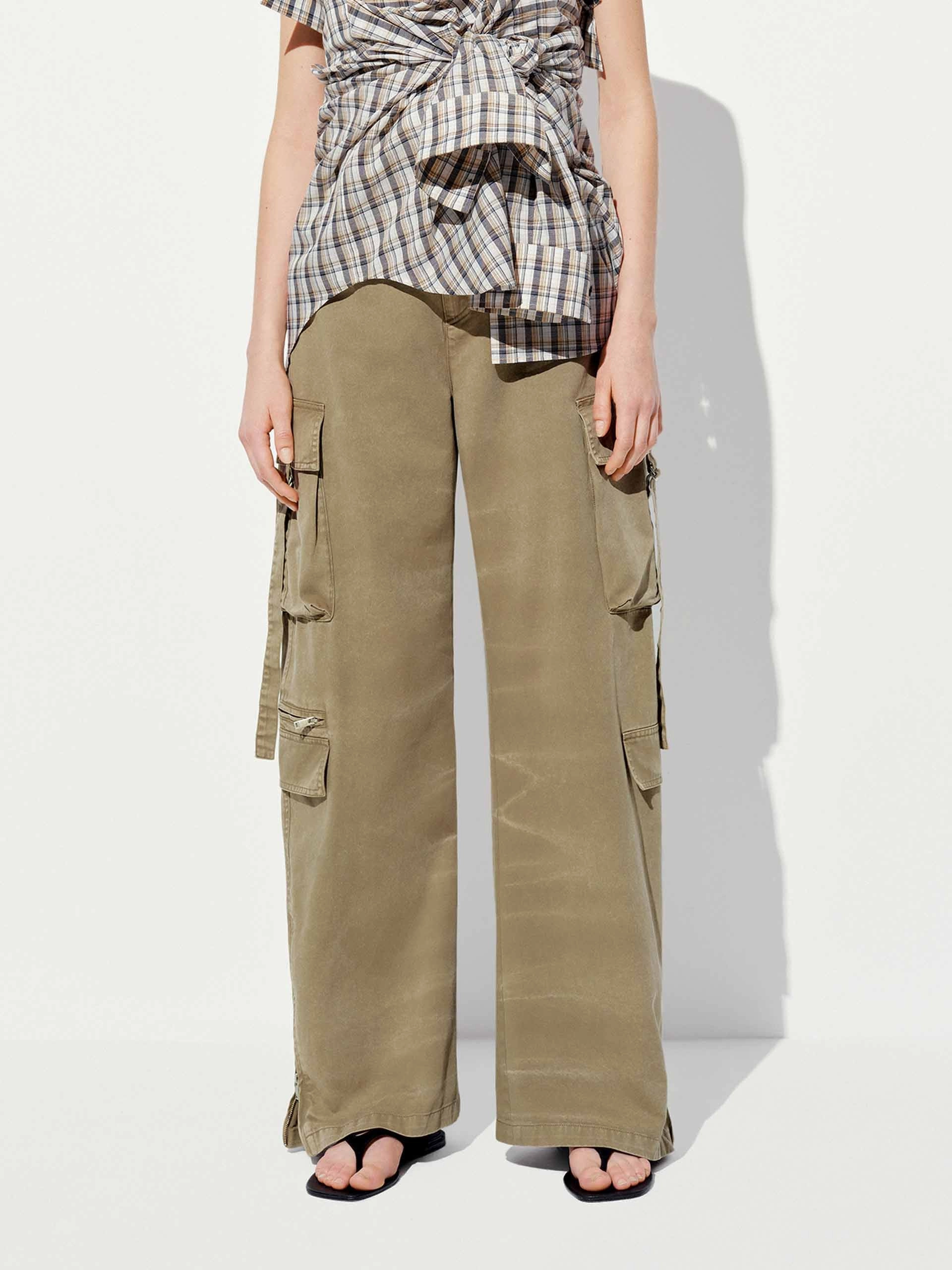 Pure Cotton Cargo Trousers Stretchable Lightweight Wear