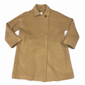 Matte Fabric Coat Wool By Cinzia Rocca In Tan, Size: Xl