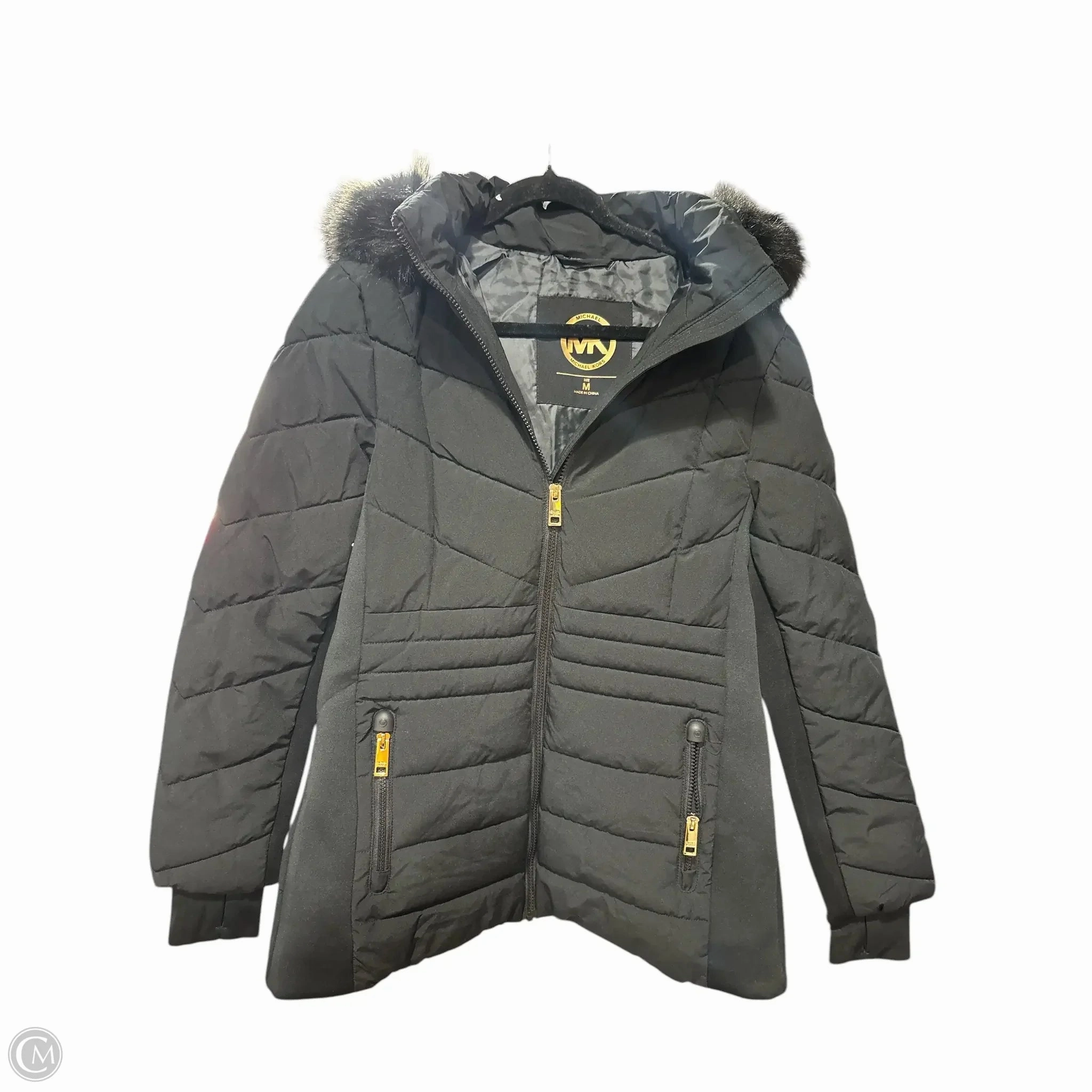 Coat Designer By Michael Kors In Black, Size: M Casual Comfy Layer