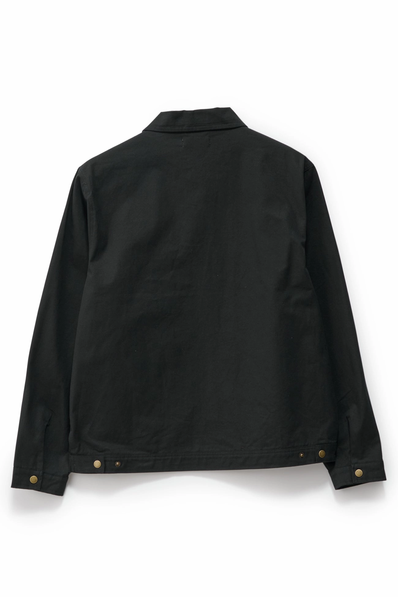Unlined Canvas Zip Jacket Black Rugged Daily Style