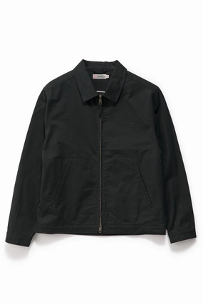Travel Street Style Water Resistant Unlined Canvas Zip Jacket Black