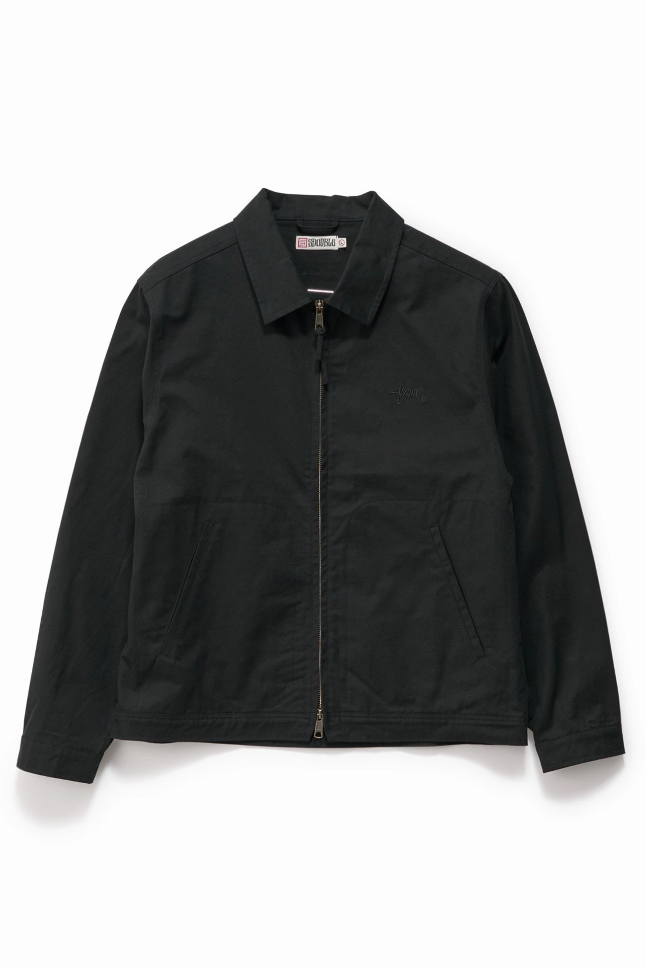 Low Maintenance Fabric Unlined Canvas Zip Jacket Black
