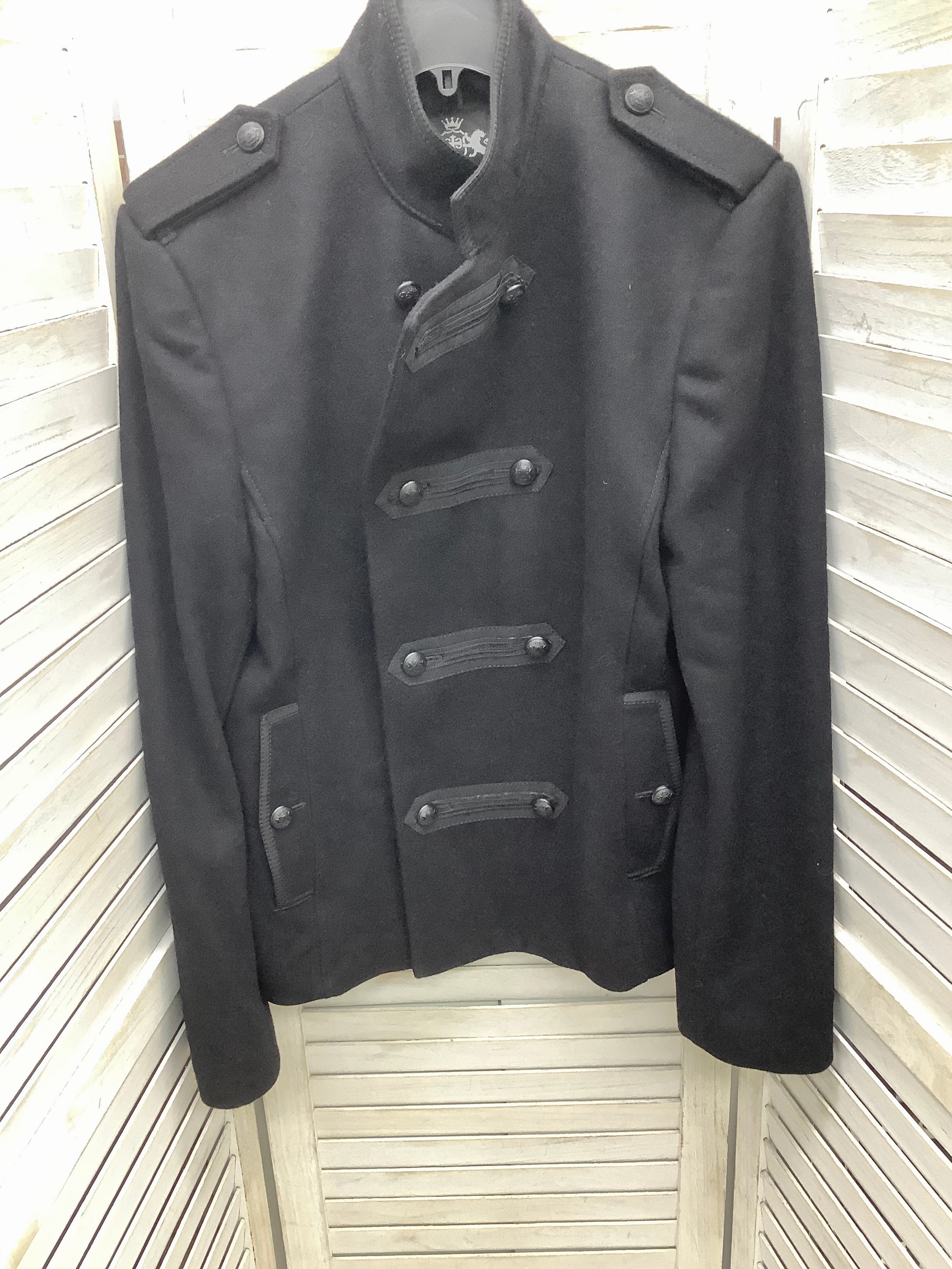Light Diffusing Fabric Coat Peacoat By Express In Black, Size: M