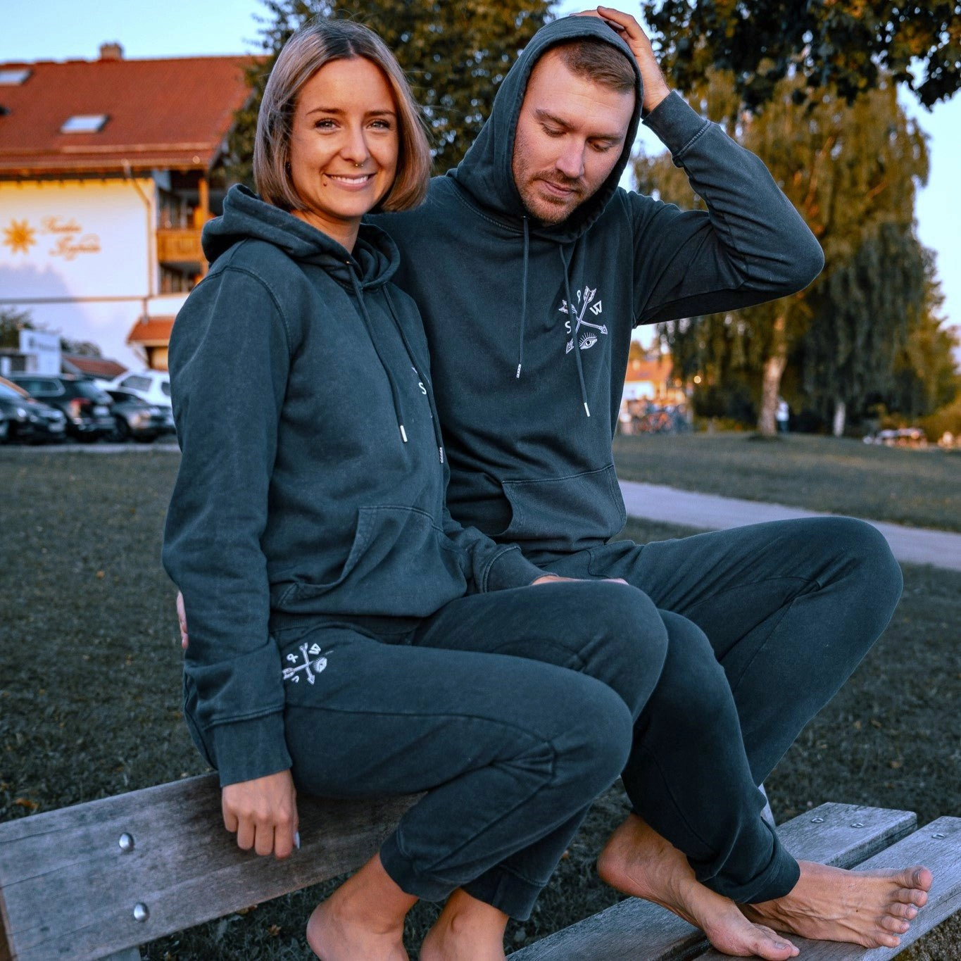 Chill Look Panda like "Chiller" Two Piece Set - Dark Grey