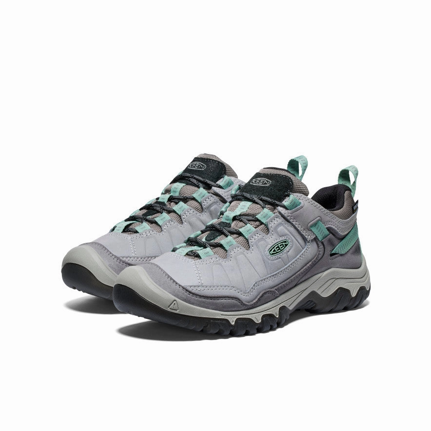 Women's Targhee IV Wide Waterproof Hiking Shoe  |  Alloy/Granite Green Feet Relief