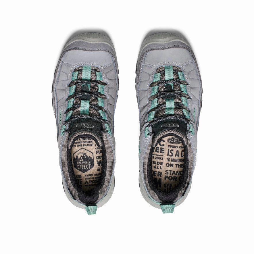All Day Comfort Engineering Women's Targhee IV Wide Waterproof Hiking Shoe  |  Alloy/Granite Green