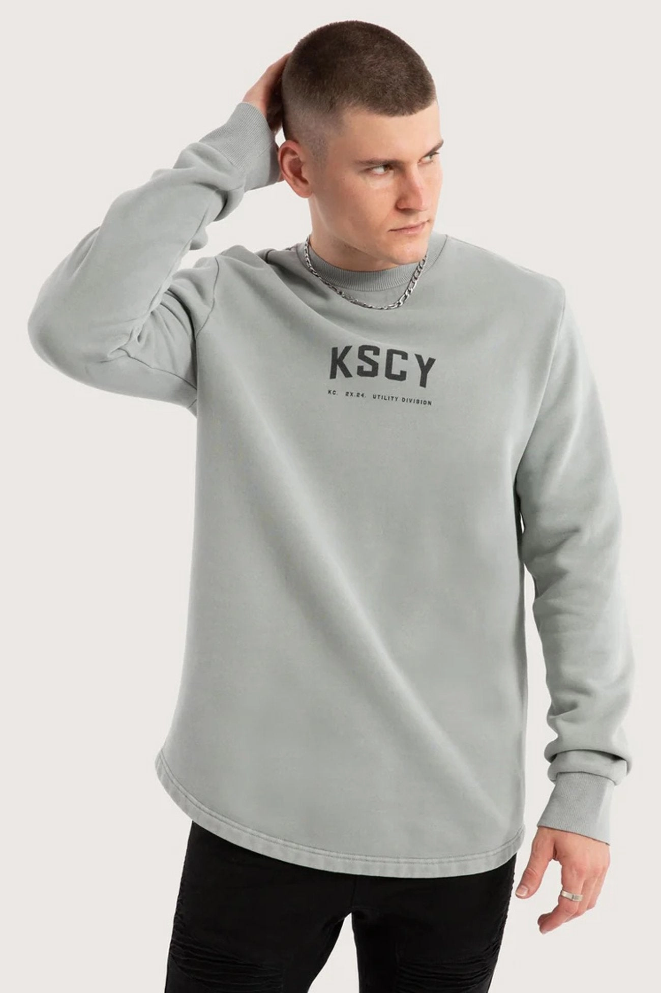 Protocol Dual Curved Sweater Pigment Limestone Bonded Seam Construction Practical Layer