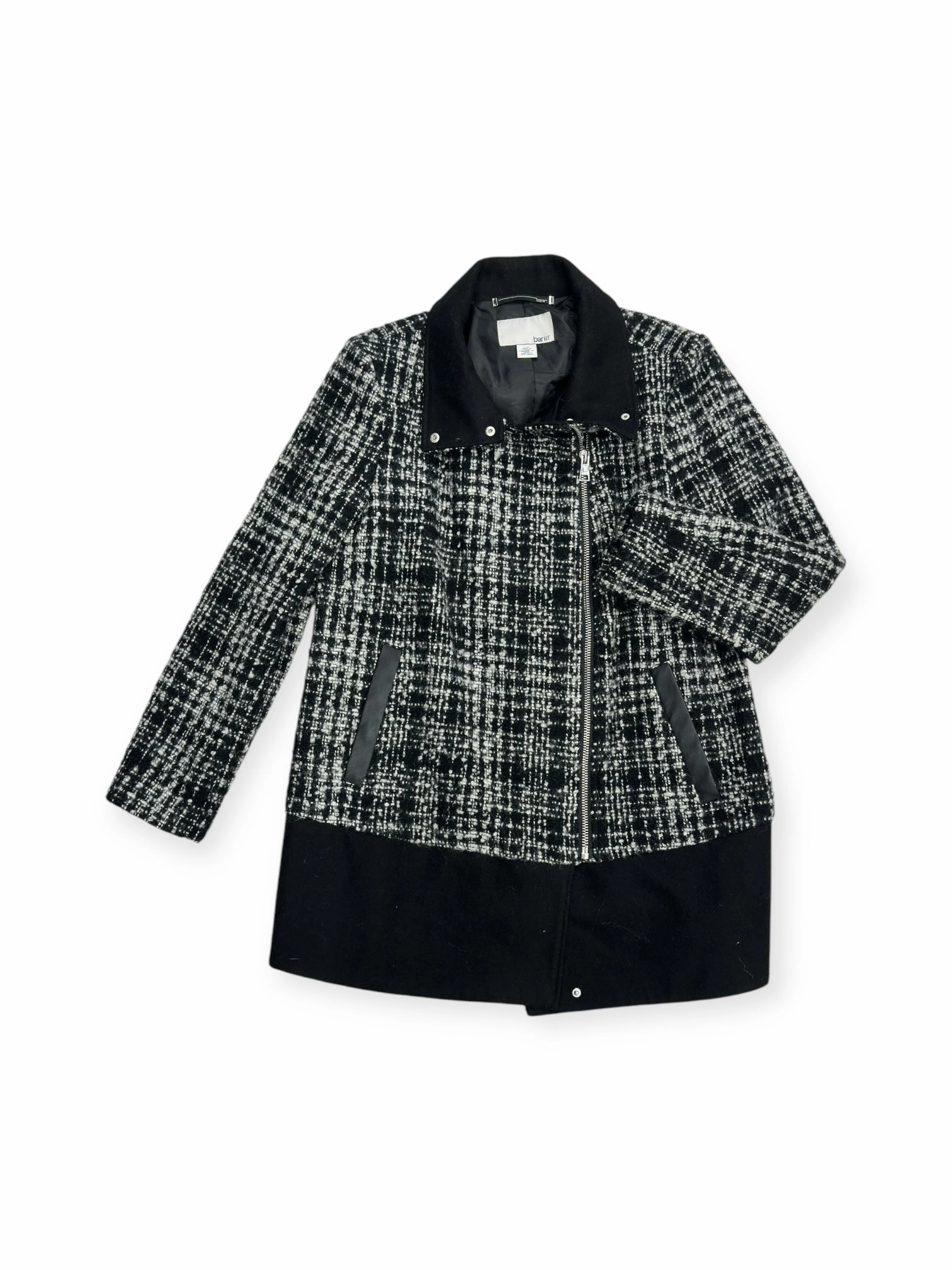 High Visibility Trim Coat Other By Bar Iii In Black & White, Size: L