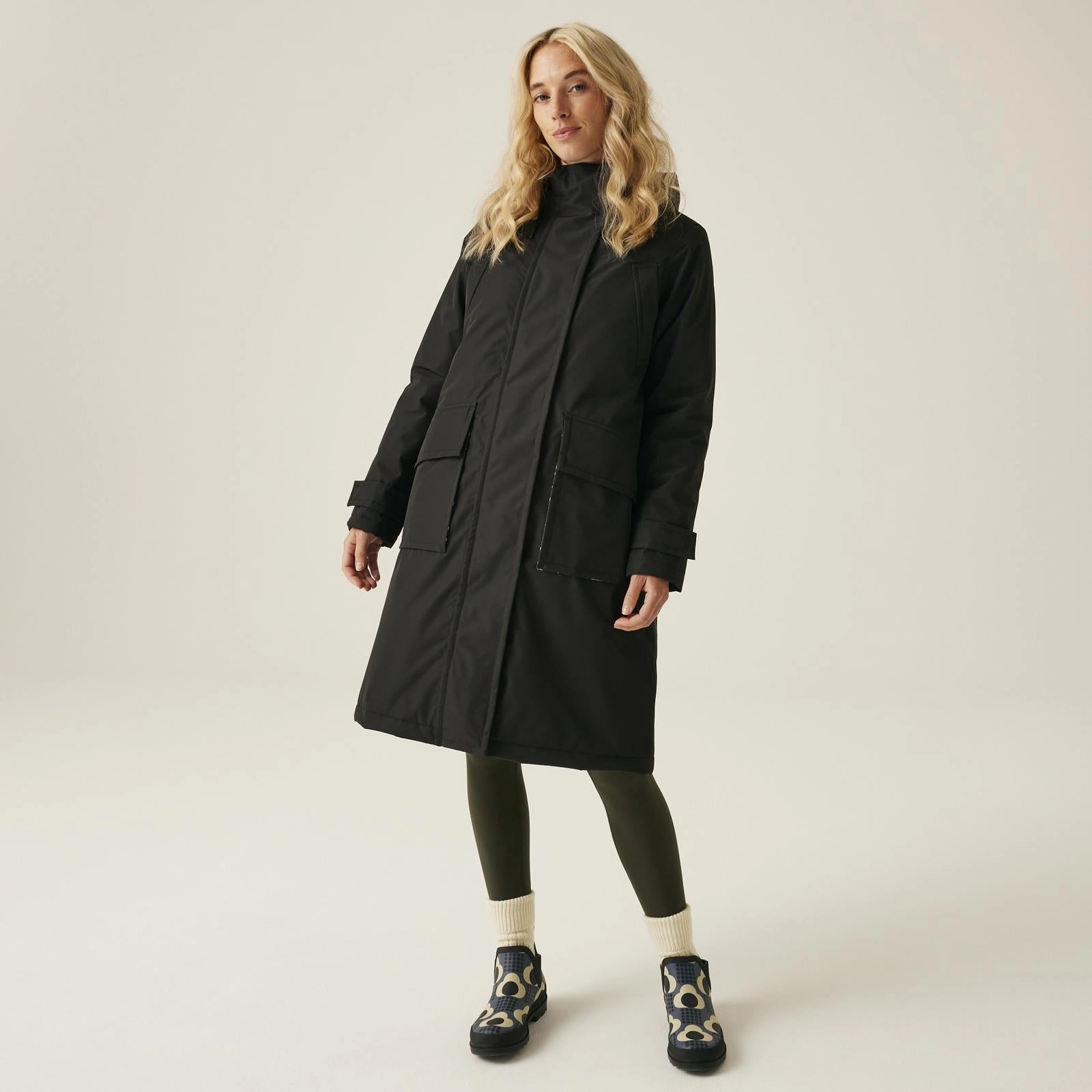 Regatta Womens Orla Kiely Longline Waterproof Hooded Jacket Logo Free Style