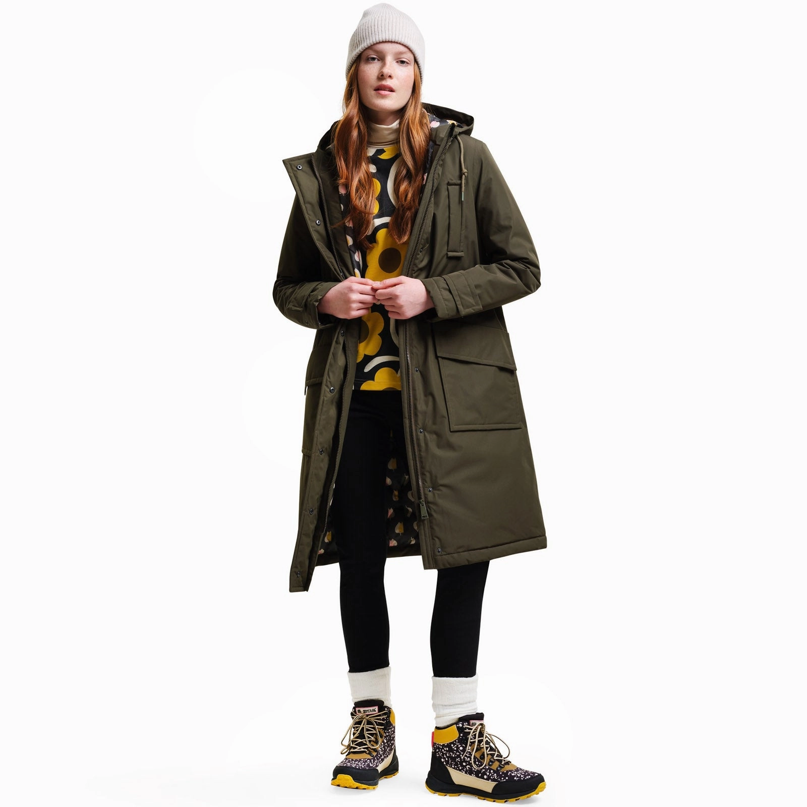 Regatta Womens Orla Kiely Longline Waterproof Hooded Jacket DurableStitching