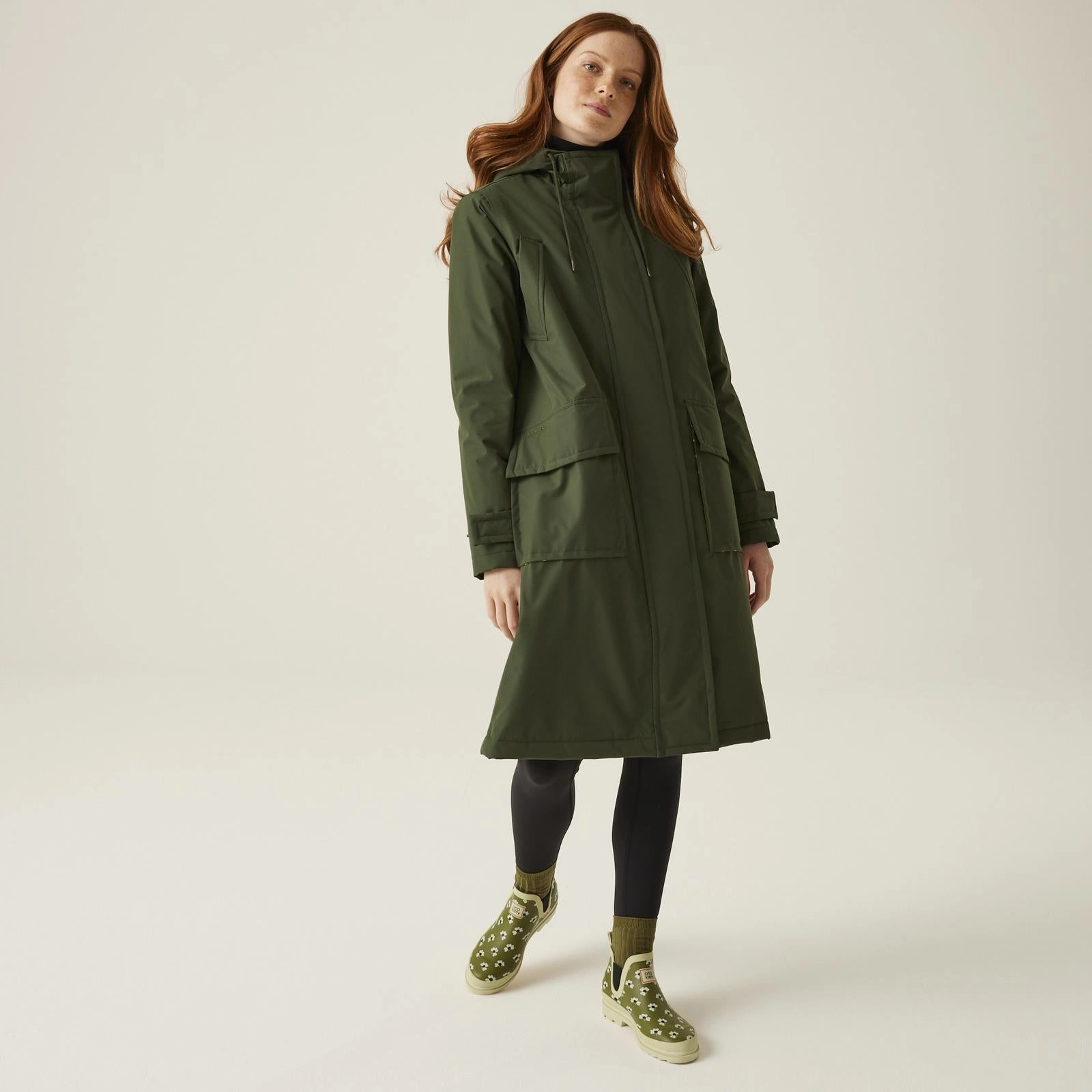 Abrasion Proof Shoulders Weather Ready Regatta Womens Orla Kiely Longline Waterproof Hooded Jacket