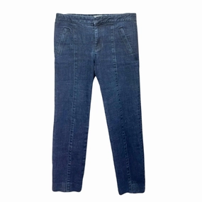 Vanner Jeans Designer By Tory Burch In Blue Denim, Size: 2 Sandblasted Details Flexible Fabric