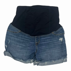 Mat Shorts By Isabel Maternity In Blue Denim, Size:8 Light and Cozy Flattering Look