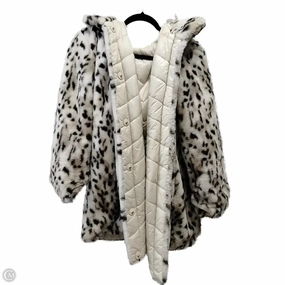 Coat Faux Fur & Sherpa By Dennis Basso Qvc In Leopard Print, Size: M Friction Reducing Lining