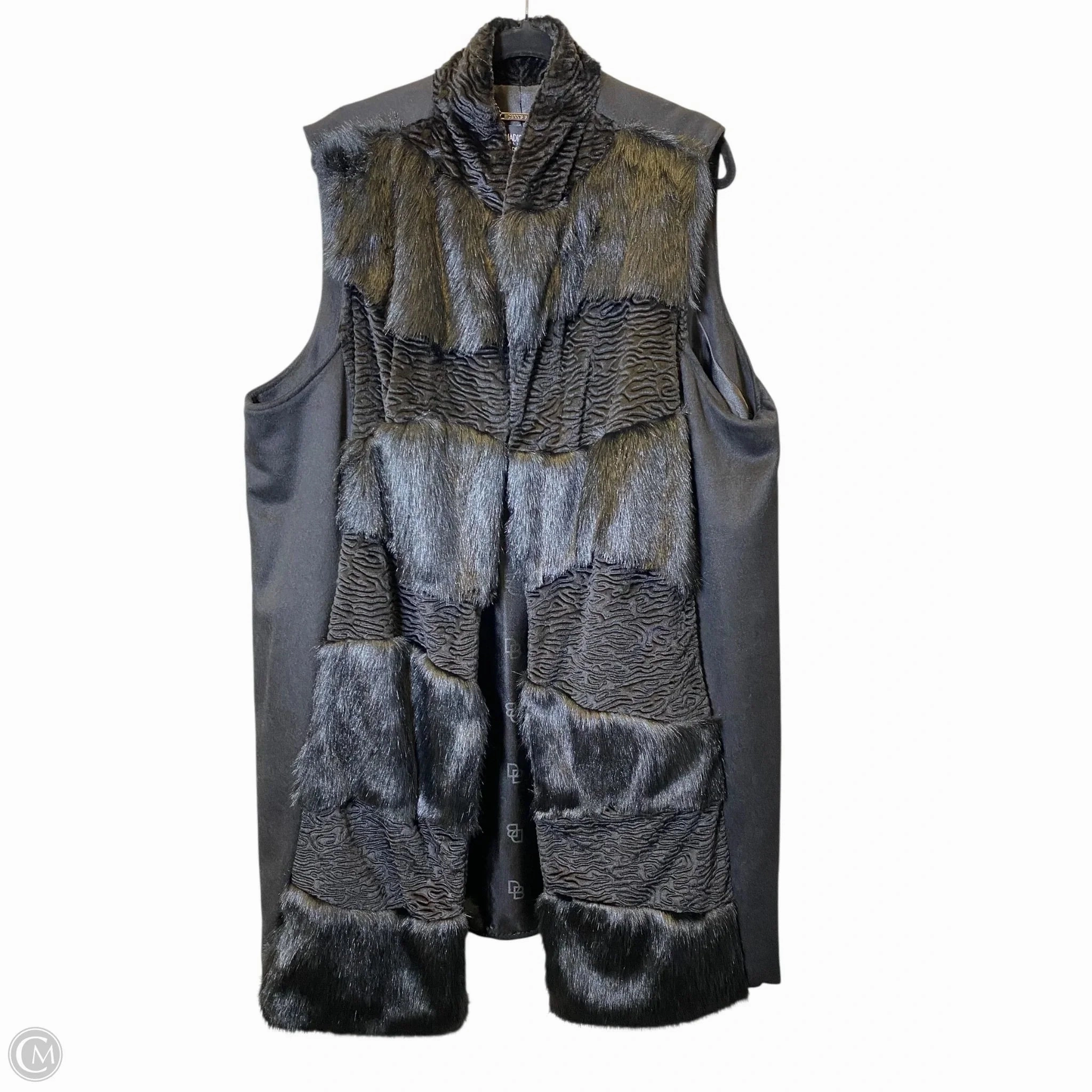 Coat Faux Fur & Sherpa By Dennis Basso Qvc In Black, Size: 2x Odor Resistant Coating