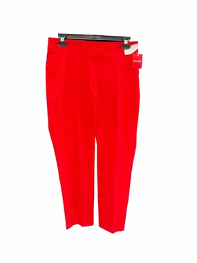 Grip Band Cross Waist Design Pants Leggings By Spanx In Red, Size: M
