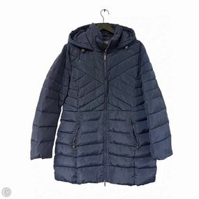 Coat Parka By Kenneth Cole Reaction In Navy, Size: Xl Quilted Interior Layer Modern Travel Look